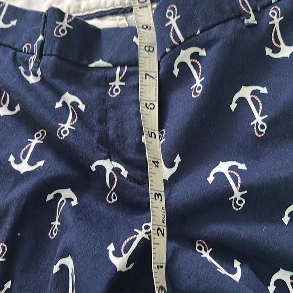 J. Crew factory Navy Anchor Pattern Chinos stretch size 6 - Picture 6 of 8